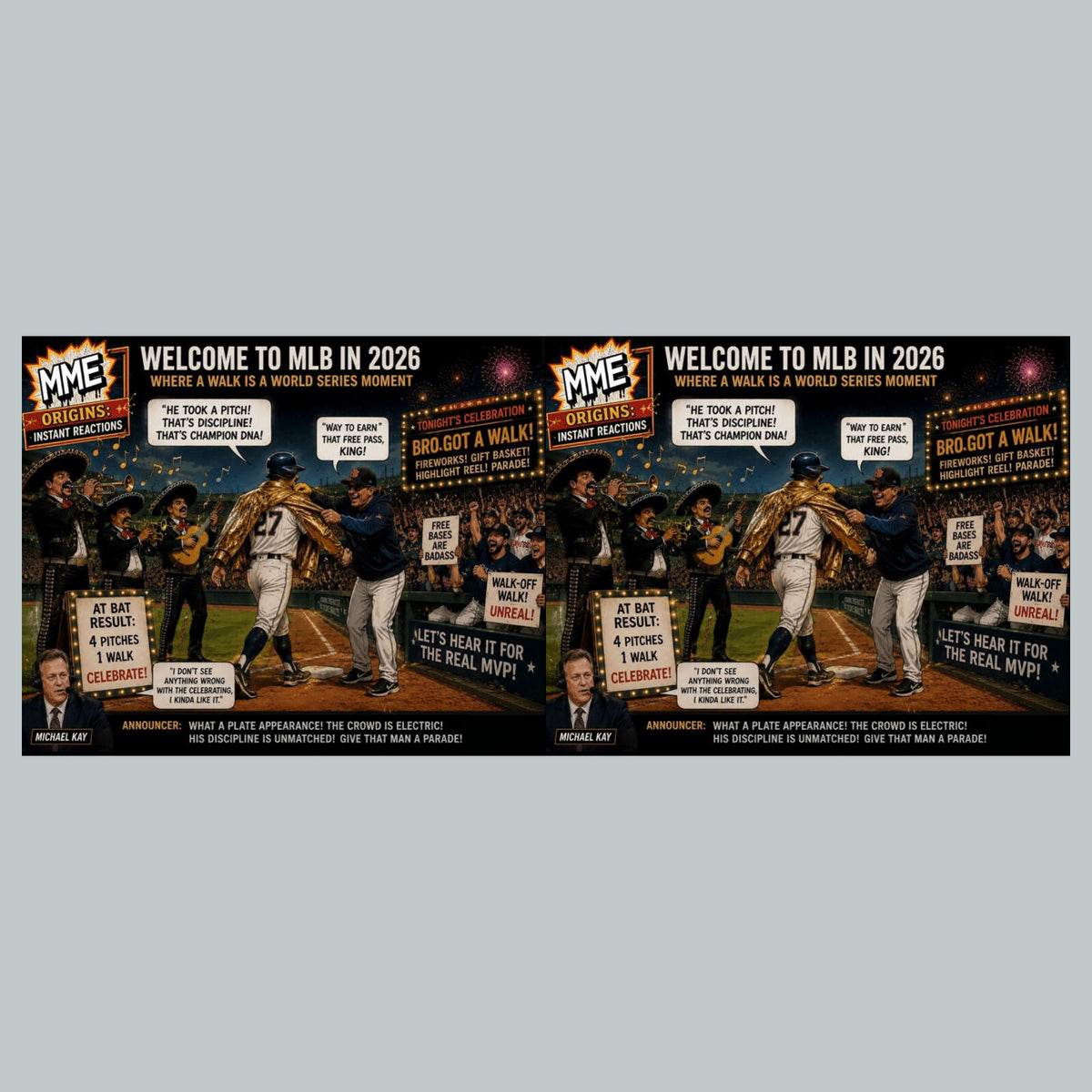 2773 Welcome To MLB Master in 2026 Ginker’s Instant Reactions 8X10 Print
