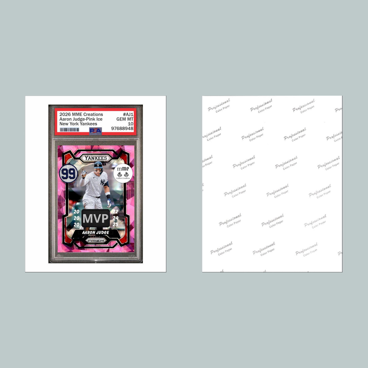 1129 P Aaron Judge Pink Ice Mockup 8x10 Glossy Photo - Fast-Secure Shipping BBL