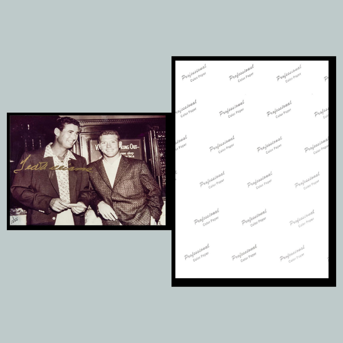 0977B- Ted Williams/Brady/Beatles/Gretzky/HHH - 5 Legends  8x10 Glossy Photos