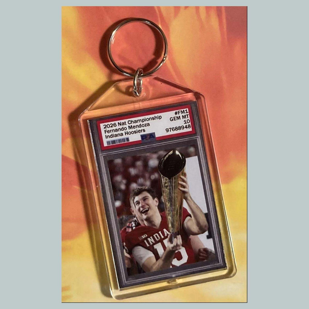 3739 Fernando Mendoza 2026 Nat Championship Mockup Custom Hand Made Keychain