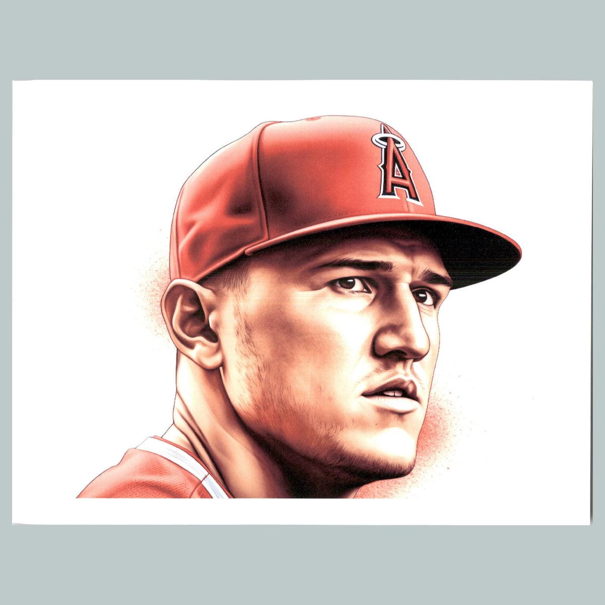 0182 P -8X10 Mike Trout Portrait H Glossy Photo Fast-Secure Shipping BBL