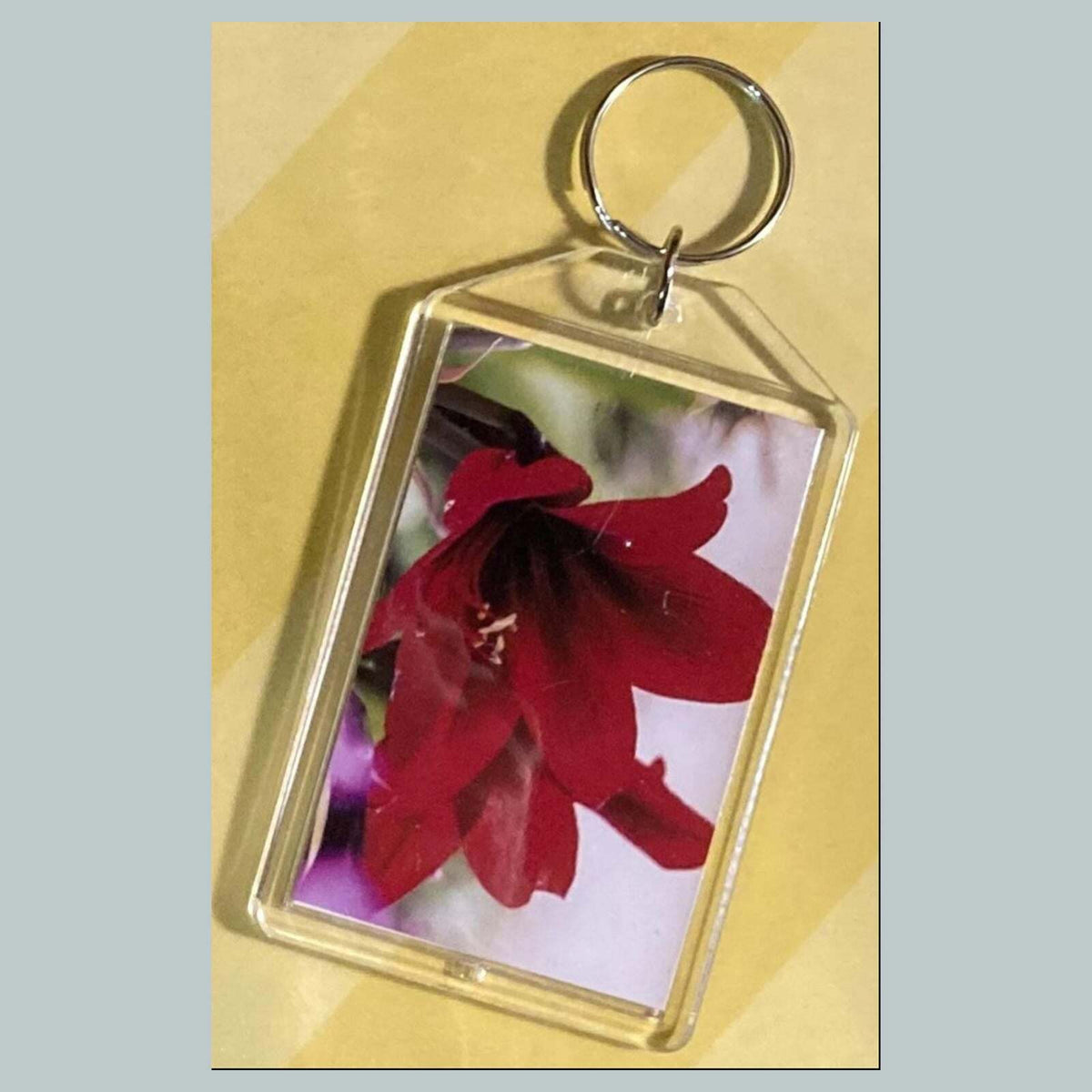 3684 Amaryllis Acrylic Keychain | Floral Keychain | Flower Lover Gift