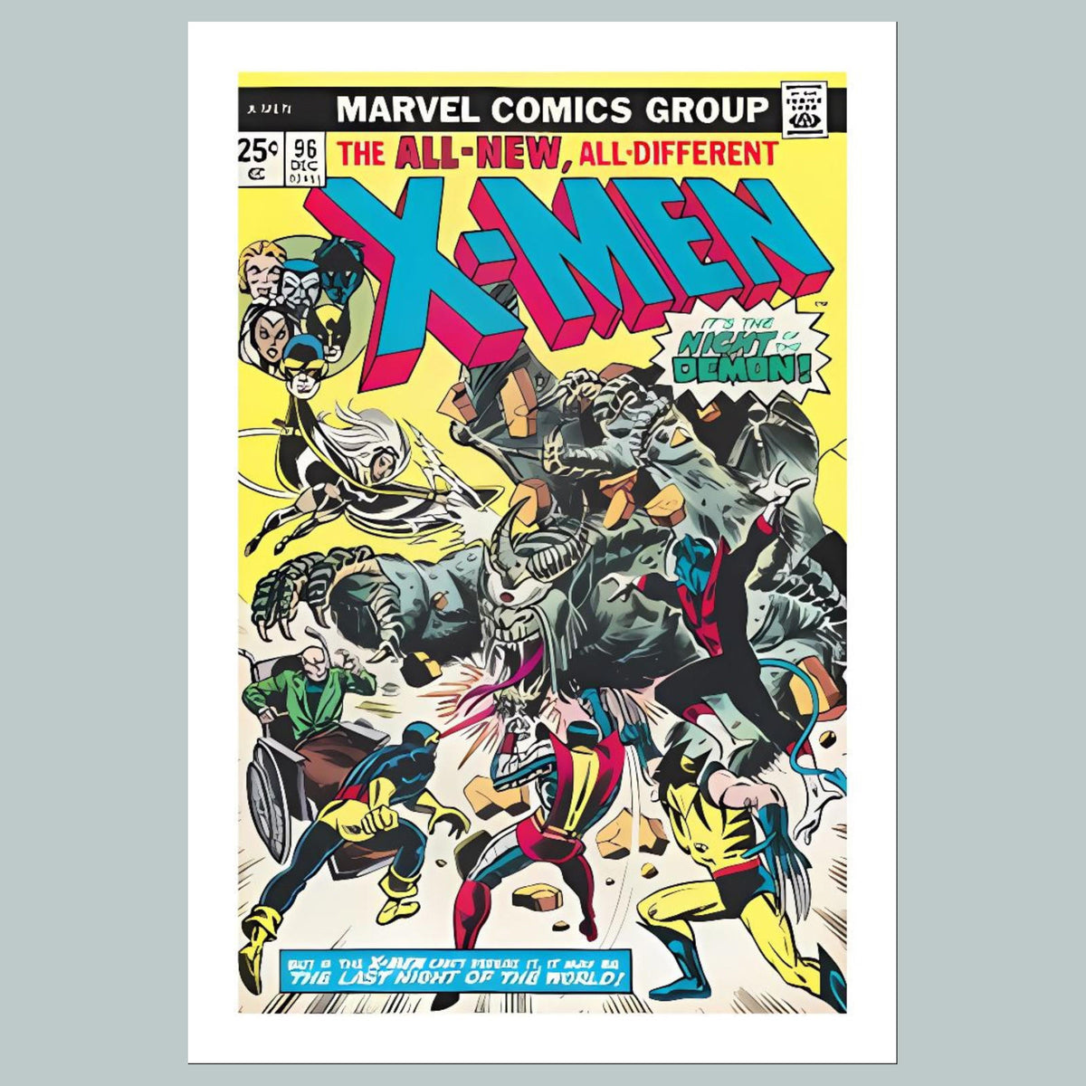 0470 X-Men December 1975 8x10 Glossy Photo Comic Book Cover CMC