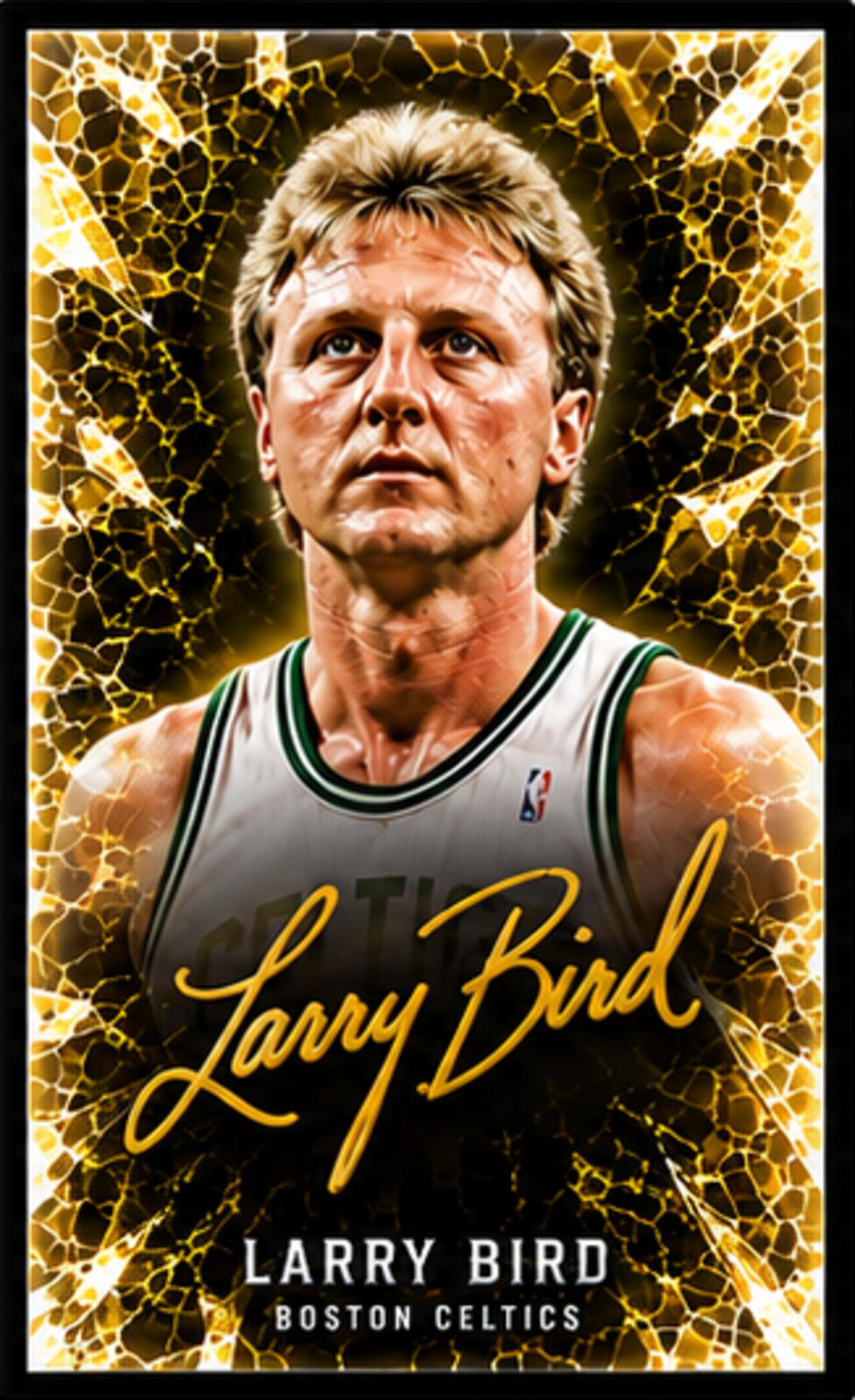 2627 Larry Bird Multi Color Zoom Art Ice Capades 5 Glossy Prints Collector Set BKL