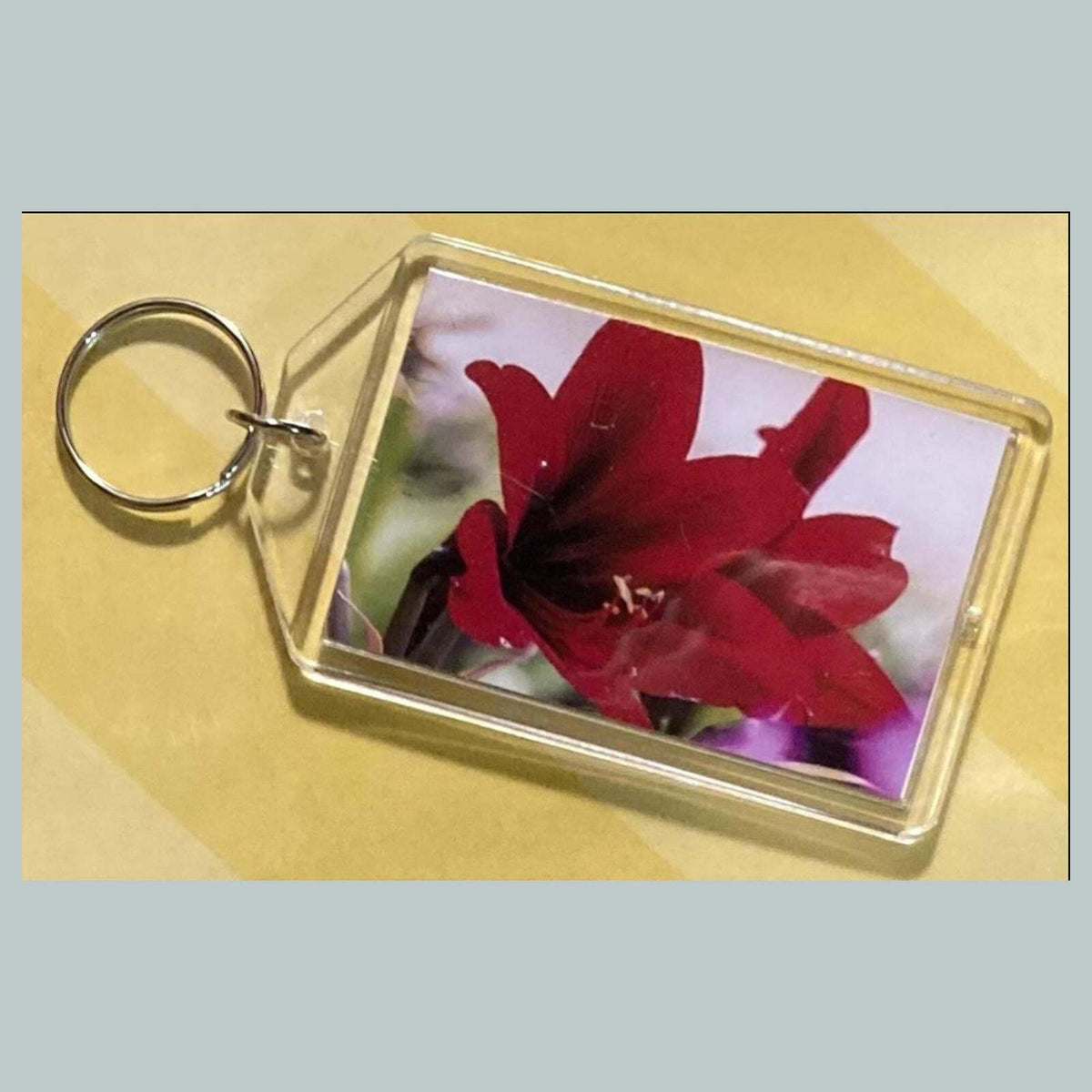 3684 Amaryllis Acrylic Keychain | Floral Keychain | Flower Lover Gift