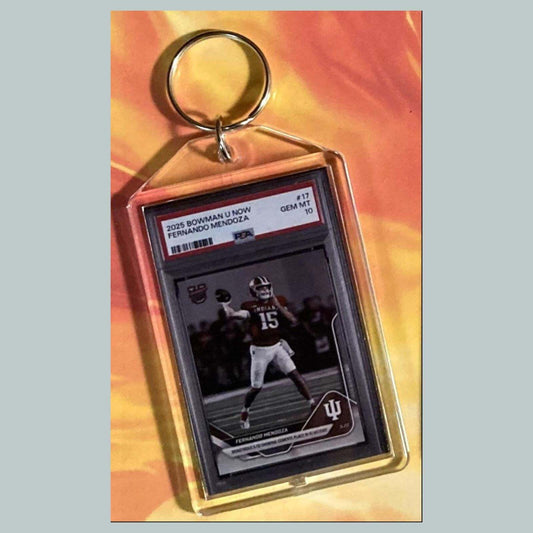 3733 Fernando Mendoza 2025 Bowman U Custom Hand Made Keychain
