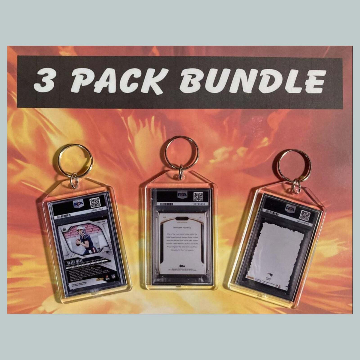 3718B Drake Maye Custom Hand Made Novelty Keychains Bundle - Makes A Great Gift