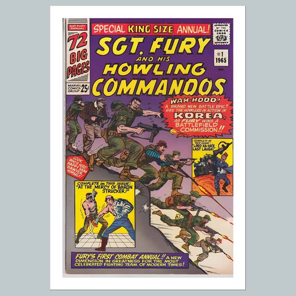 2387 Sgt Fury 8x10 Glossy Photo Comic Book Cover Fast-Secure Shipping