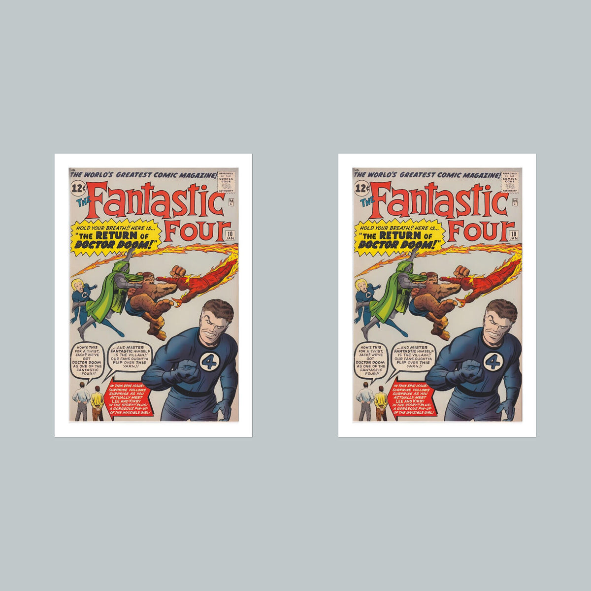1963 Fantastic Four 8x10 Glossy Photo Comic Book Cover Fast-Secure Shipping