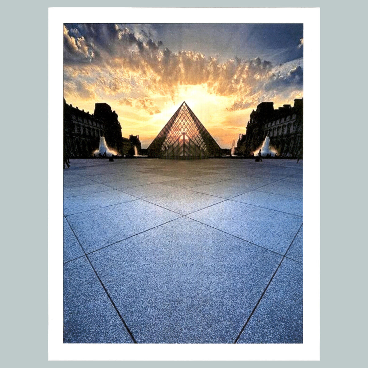 0078 P -8X10 Louvre Pyramid Glossy Photo Fast-Secure Shipping
