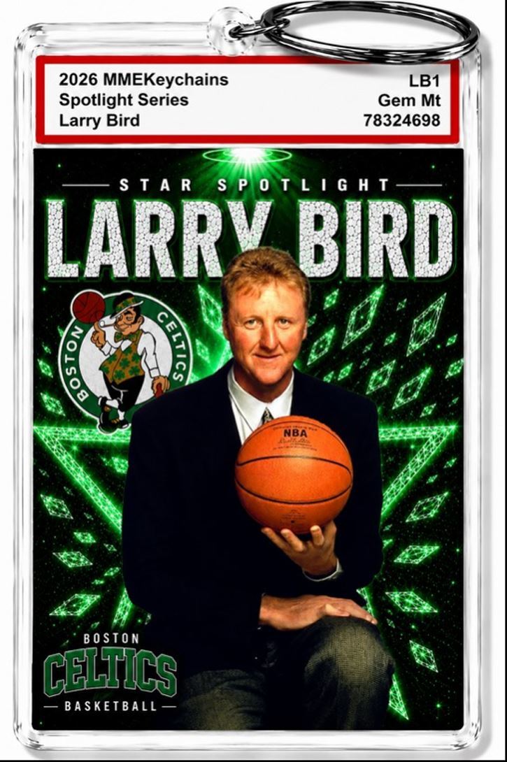 3569 Larry Bird Keychain Alt2 Custom Premium Handmade Keychain With Nameplate
