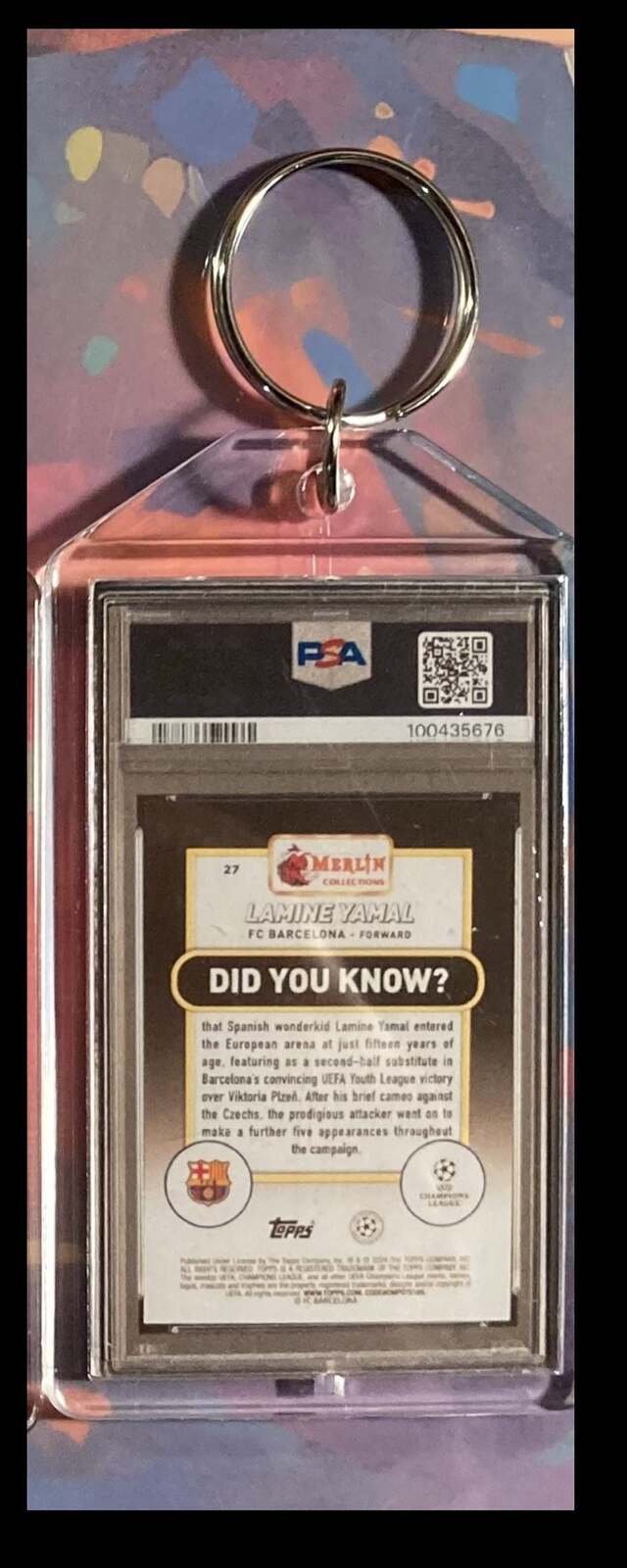 3090 Lamine Yamal 2023 Topps Merlin UCC Image Variation Keychain-Great Gift