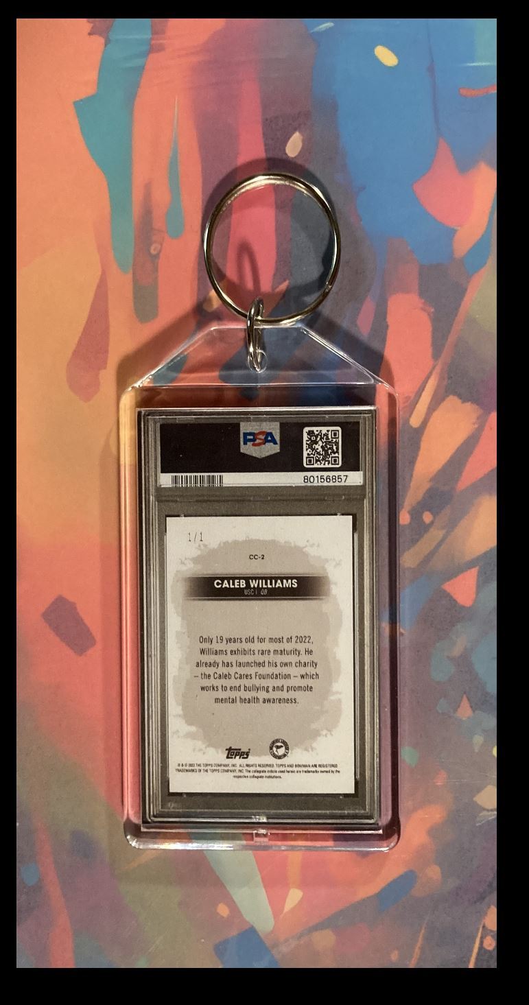 3068 Caleb Williams 2022 Bowman's Best University SuperFractor Keychain-Gift