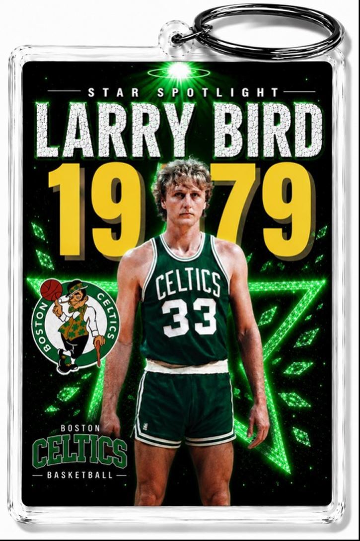 3573 Larry Bird Keychain Alt5 Custom Premium Handmade Keychain No Nameplate