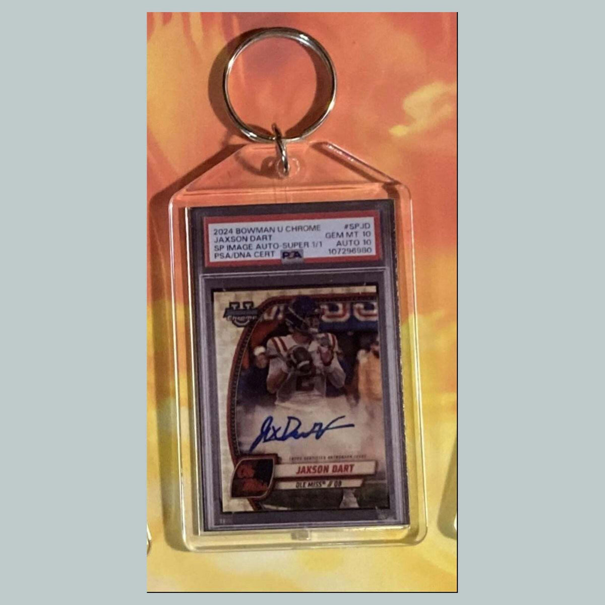 3534 Jaxson Dart 2024 U Chrome SP Auto Custom Keychain Great Gift