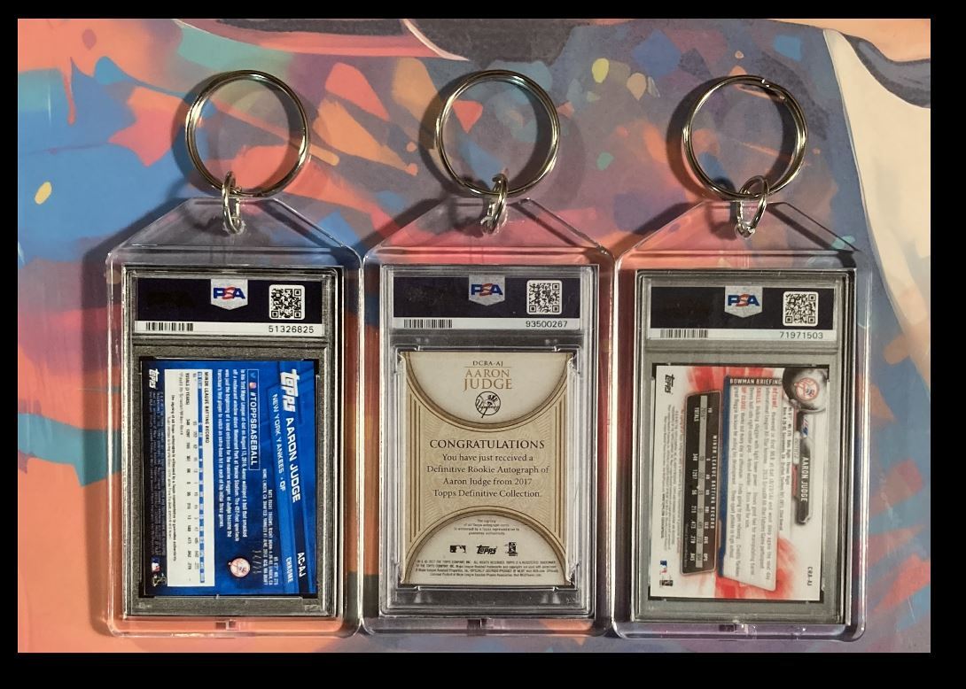 3132 Aaron Judge 3 Pack Bundle 3 Different Custom Novelty Keychains- Great Gift