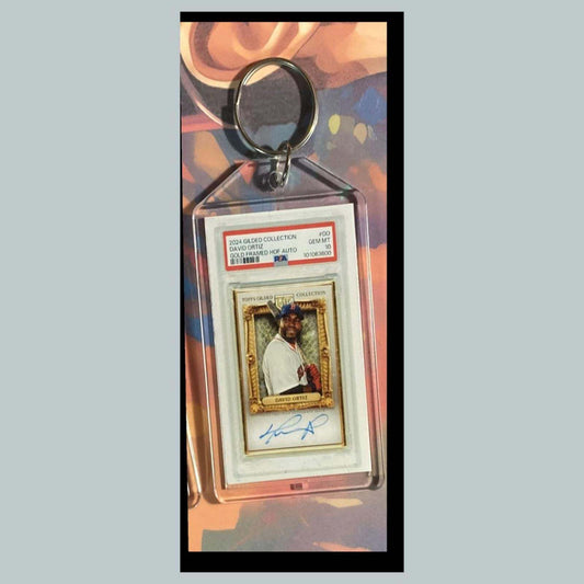 3409 David Ortiz 2024 Gilded Collection Gold Auto Custom Novelty Keychain - Gift