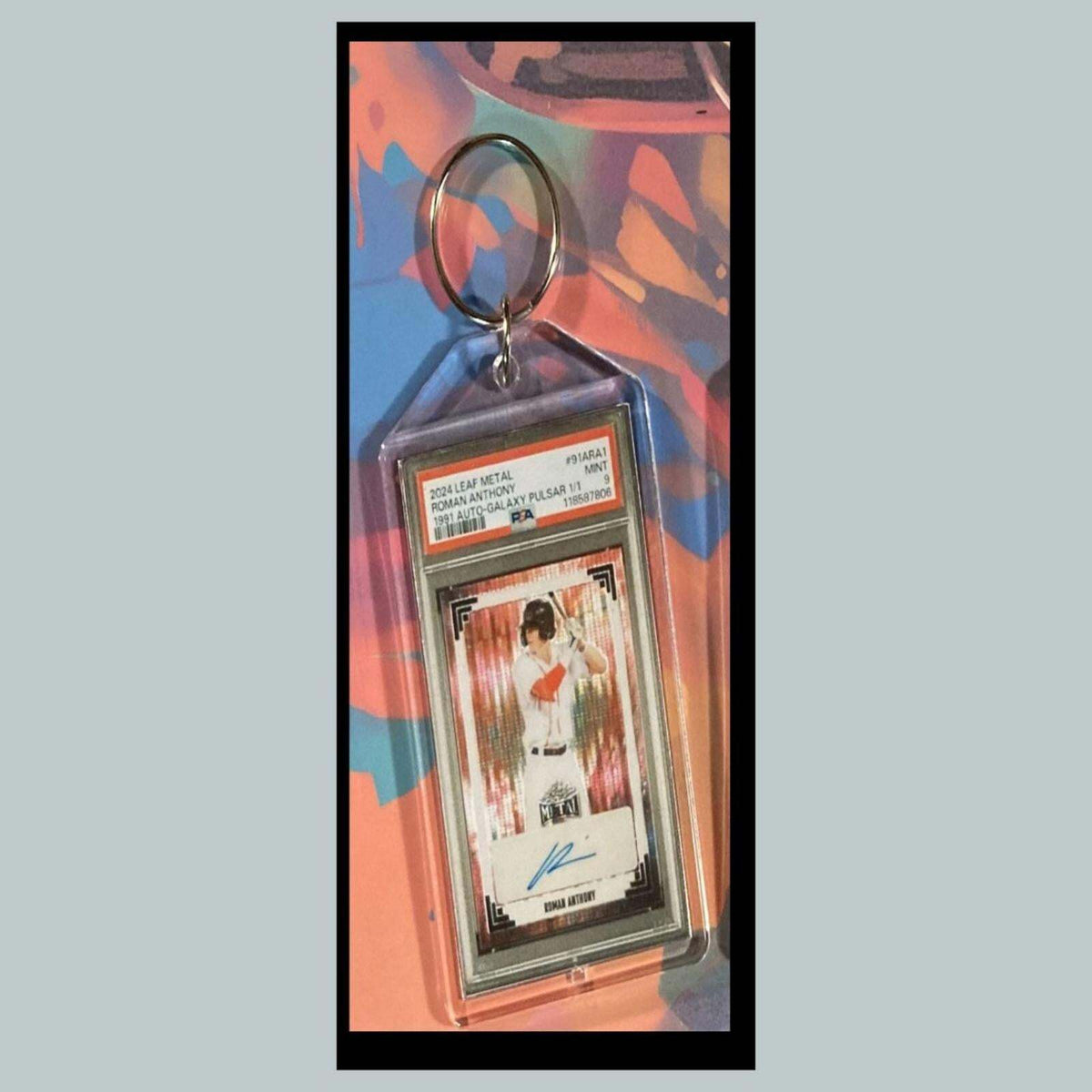 3383 Roman Anthony 2024 Leaf Galaxy Pulsar Auto Custom Hand Made Keychain - Gift