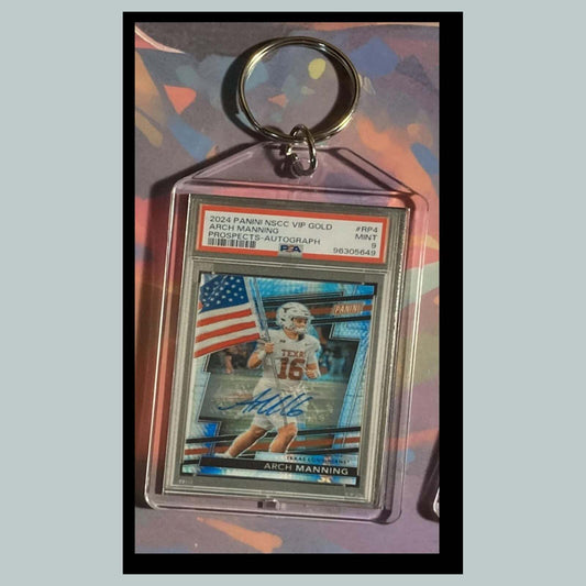 3501 Arch Manning 2024 Panini NSCC VIP Gold Auto Custom Hand Made Keychain Gift