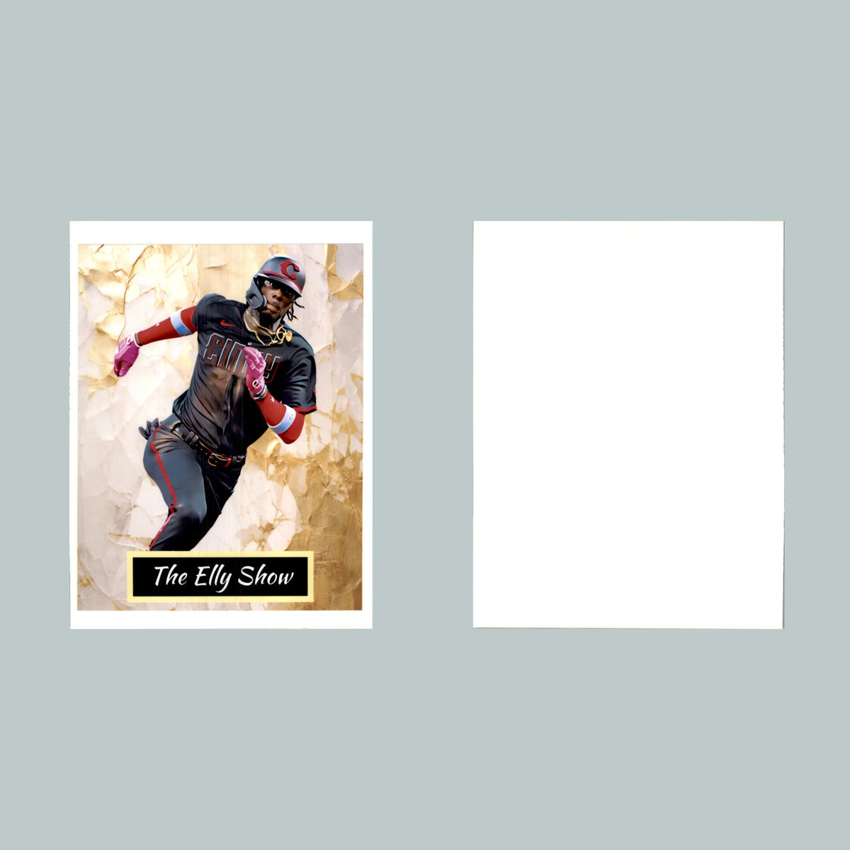 0027 P-8X10 Elly De La Cruz Gold Marble Glossy Photo Fast-Secure Shipping BBL
