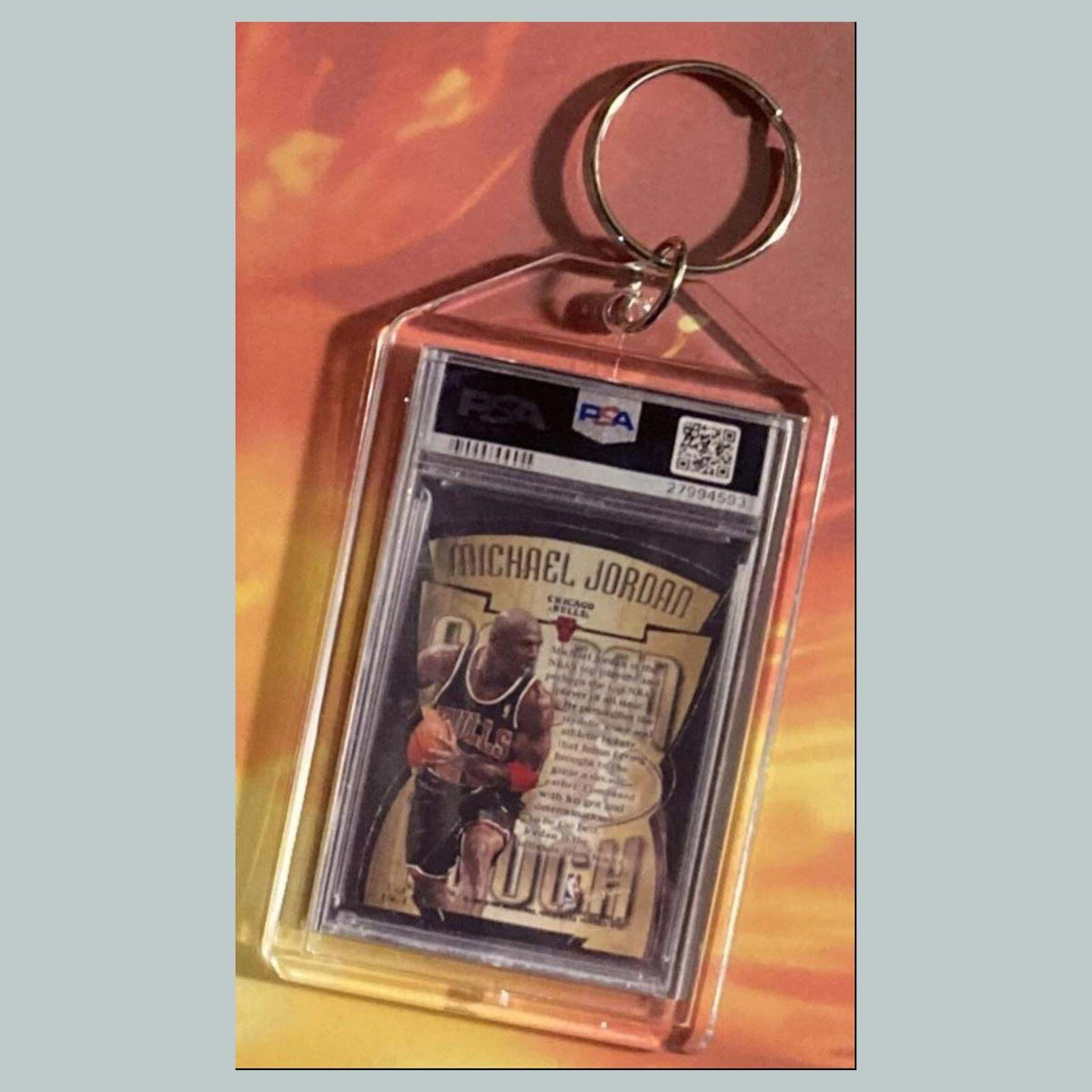3638 Michael Jordan 1997 Skybox Golden Touch Custom Hand Made Keychain