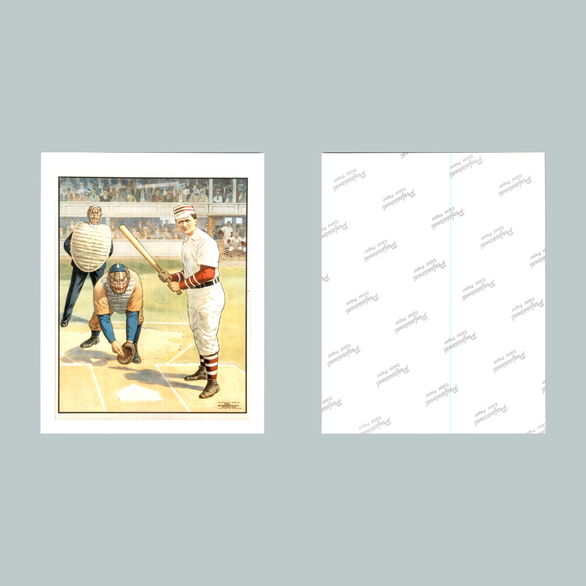 0024 P-8X10 1905 Baseball Color Lithographic-2 Glossy Photo Fast Shipping BBL