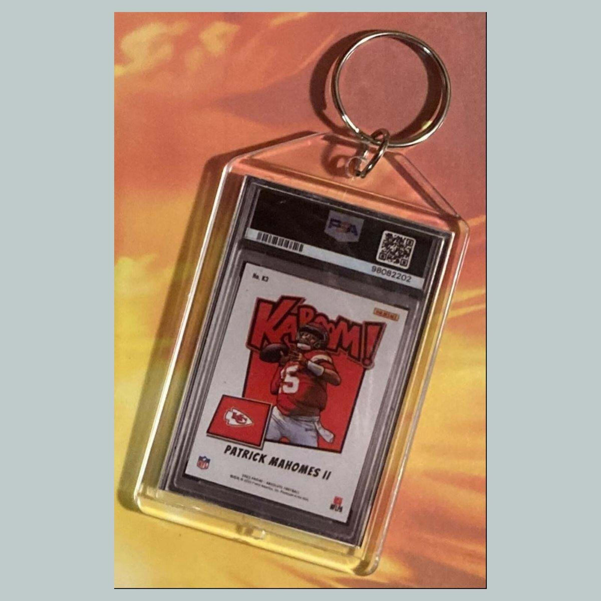 3616 Patrick Mahomes 2023 Panini Absolute Kaboom Custom Keychain