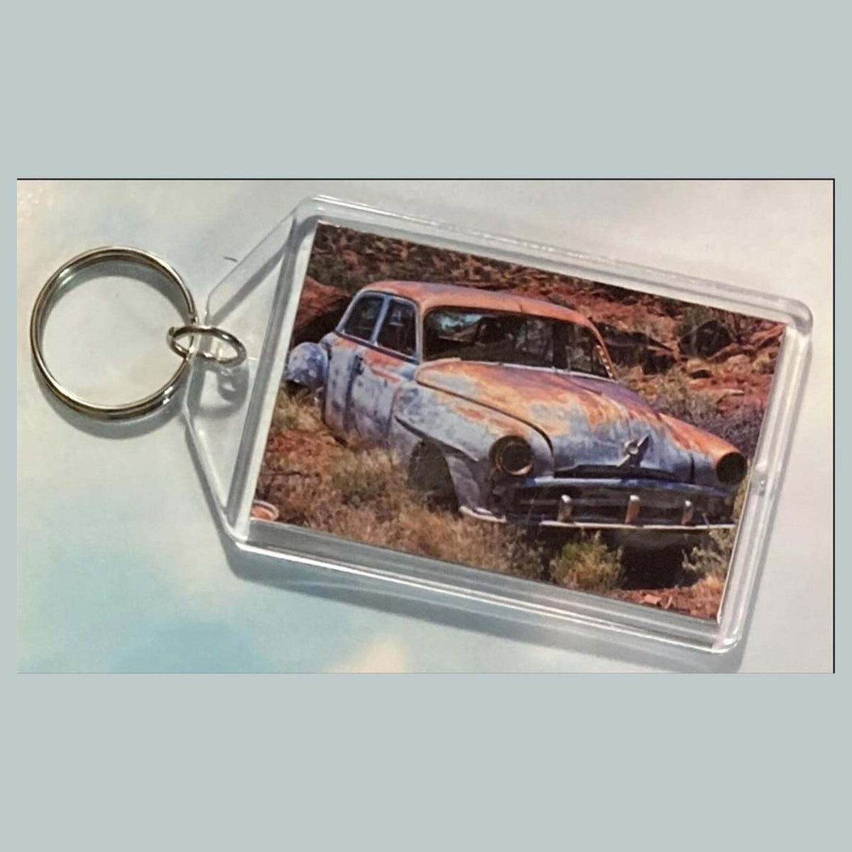 3581 1951 Plymouth Cranbrook In Desert  Keychain | Vintage Automobile Keychain