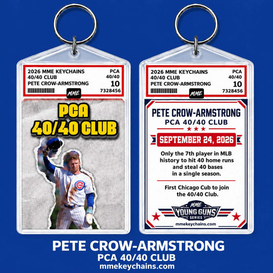 4930 Pete Crow-Armstrong PCA 40/40 Club Keychain – PCA 40/40 Club Portrait