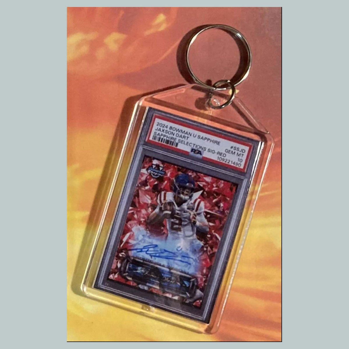 3535 Jaxson Dart 2024 U Sapphire Red Auto Custom Keychain Great Gift