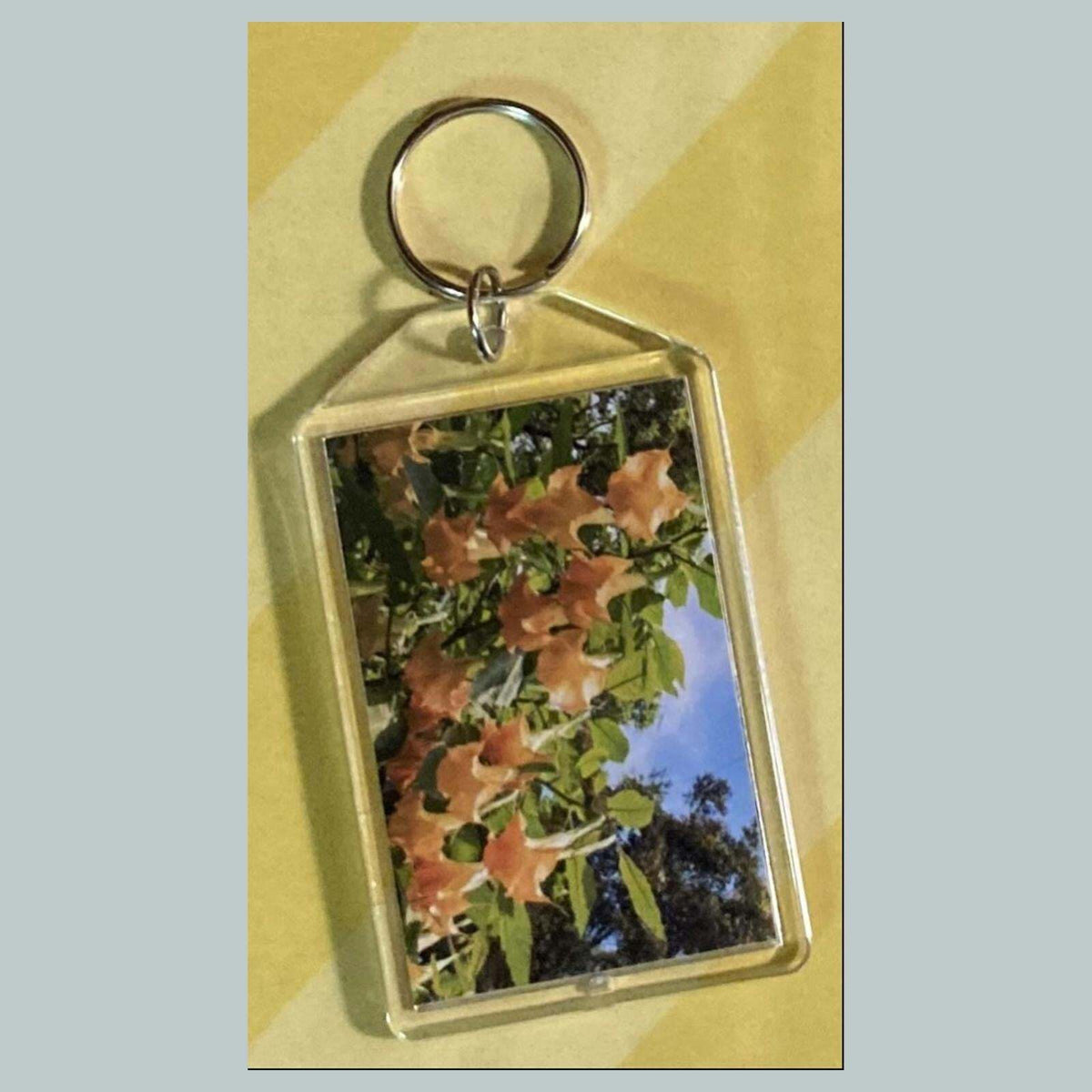 3683 Angel's Trumpets Acrylic Keychain | Floral Keychain | Flower Lover Gift