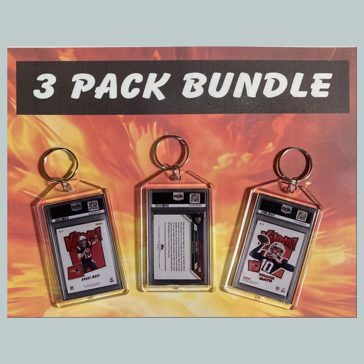 3719B Drake Maye Custom Hand Made Novelty Keychains Bundle - Makes A Great Gift