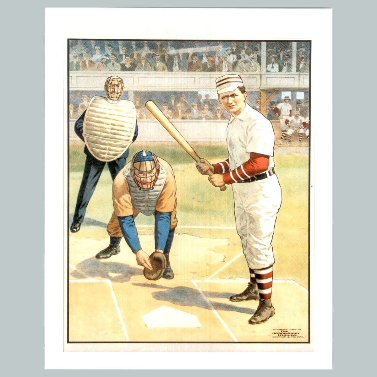 0024 P-8X10 1905 Baseball Color Lithographic-2 Glossy Photo Fast Shipping BBL