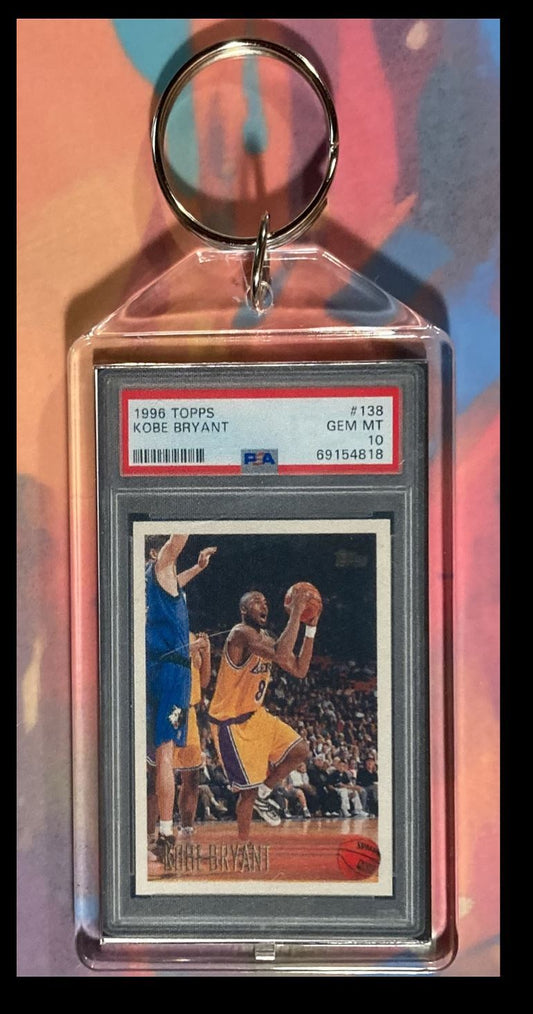 3008 Kobe Bryant 1996 Topps PSA Style - Custom Made Keychain - A Great Gift