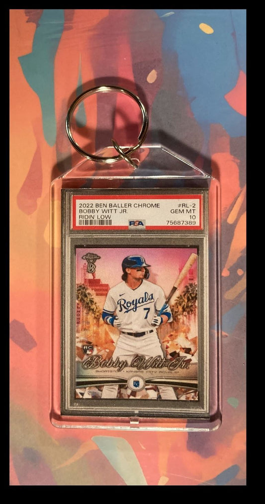 3013 Bobby Witt Jr 2022 Topps Ben Baller Chrome Ridin' Low - Custom Keychain
