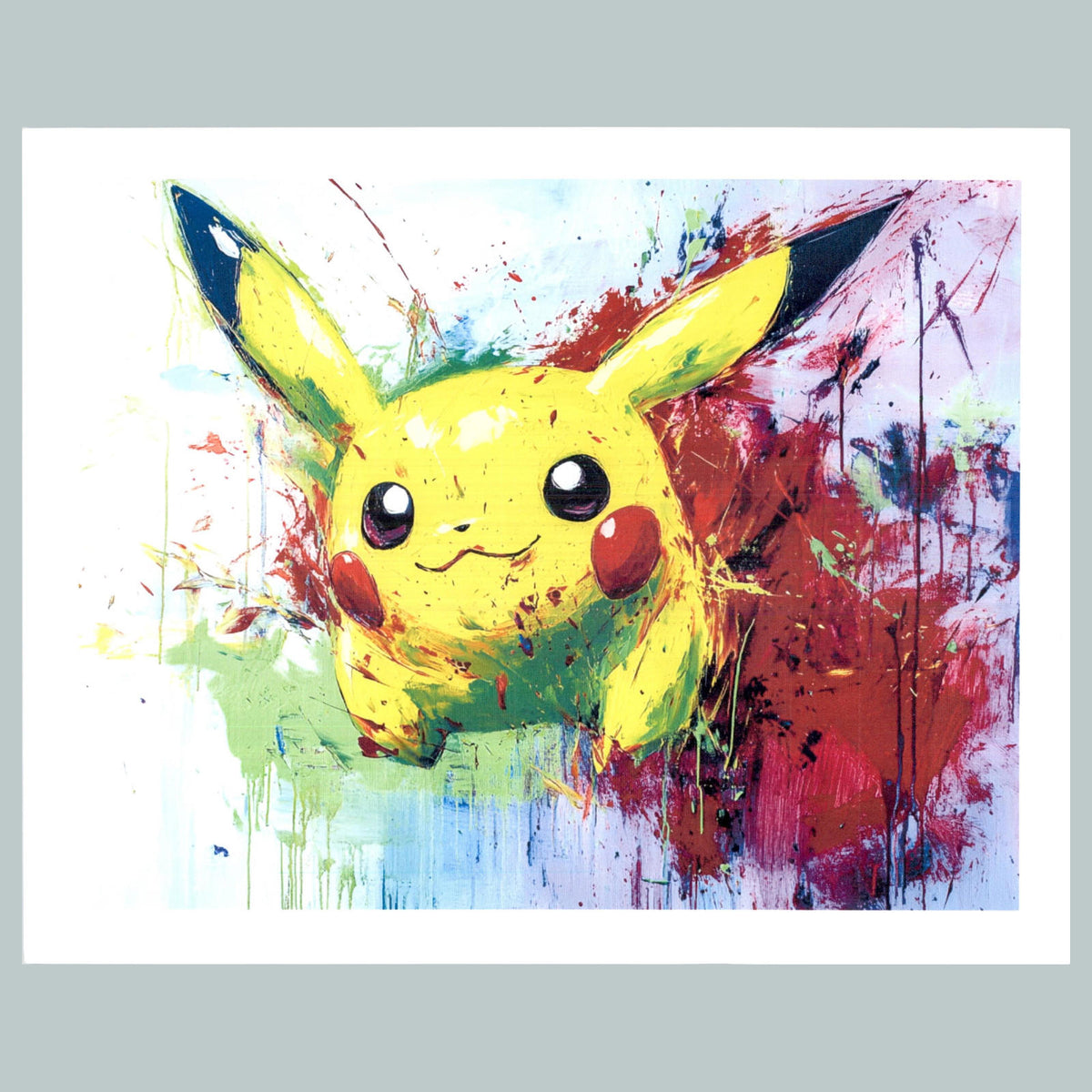 0095 P-8X10 Pokemon Pikachu Purple-Green-Yellow Glossy Photo Fast-Secure Ship