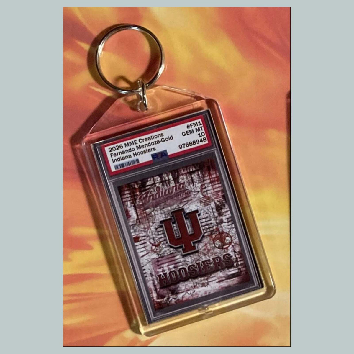 3741 Fernando Mendoza 2026 Nat Championship Mockup Custom Hand Made Keychain
