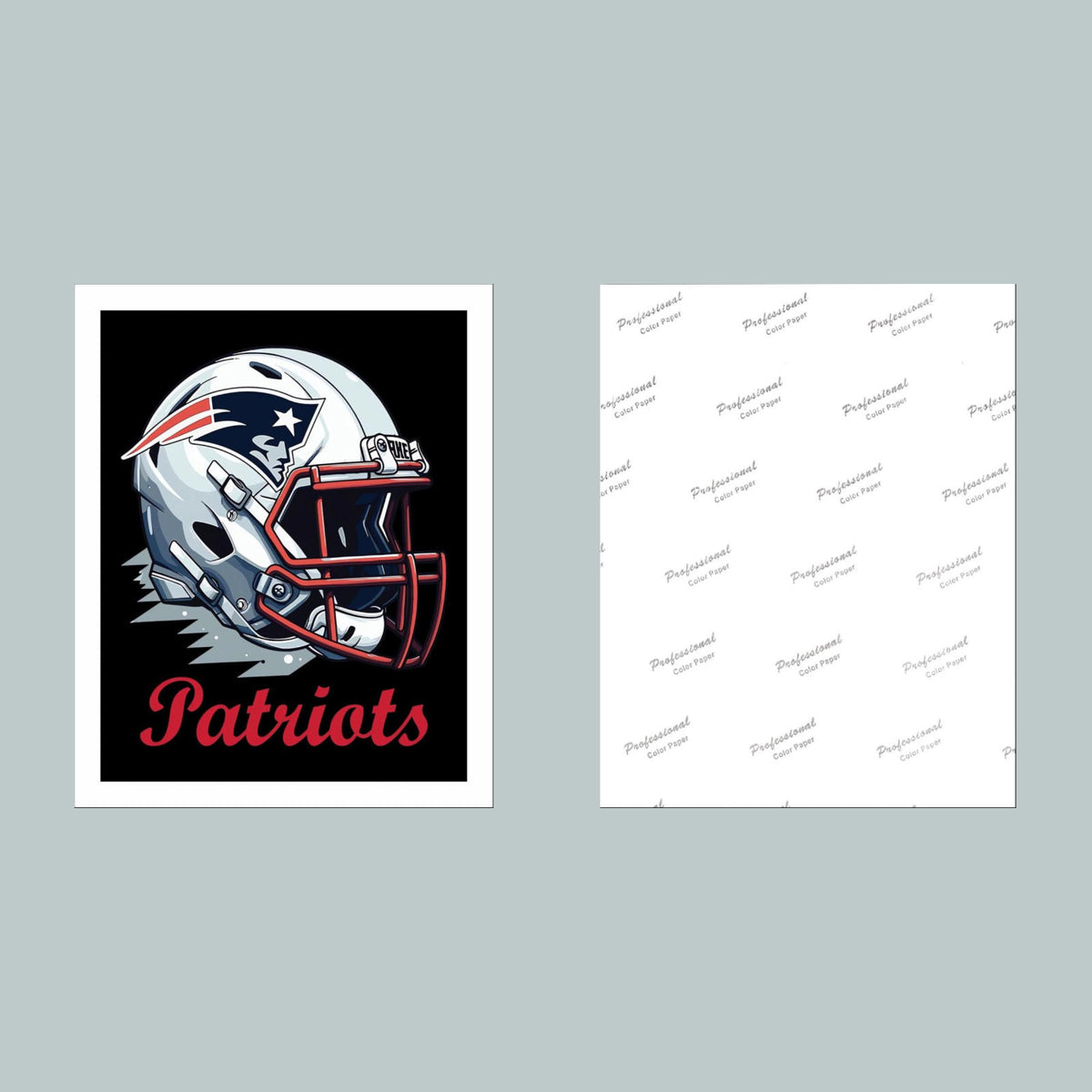 1115 P -8X10 Patriots Helmet 8x10 Glossy Photo - Fast-Secure Shipping
