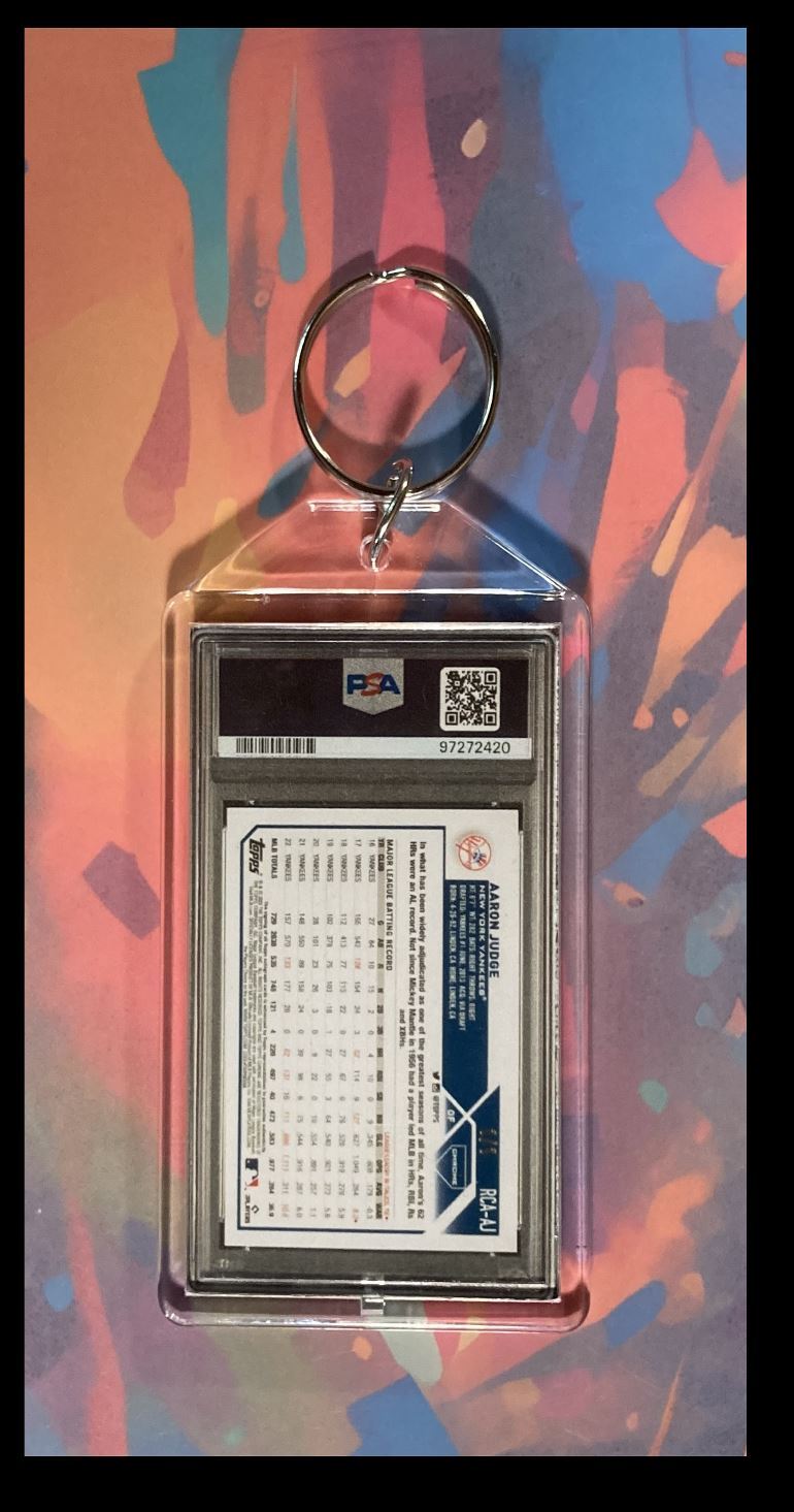 3041 Aaron Judge 2023 Topps Chrome SuperFractor Auto Custom Keychain