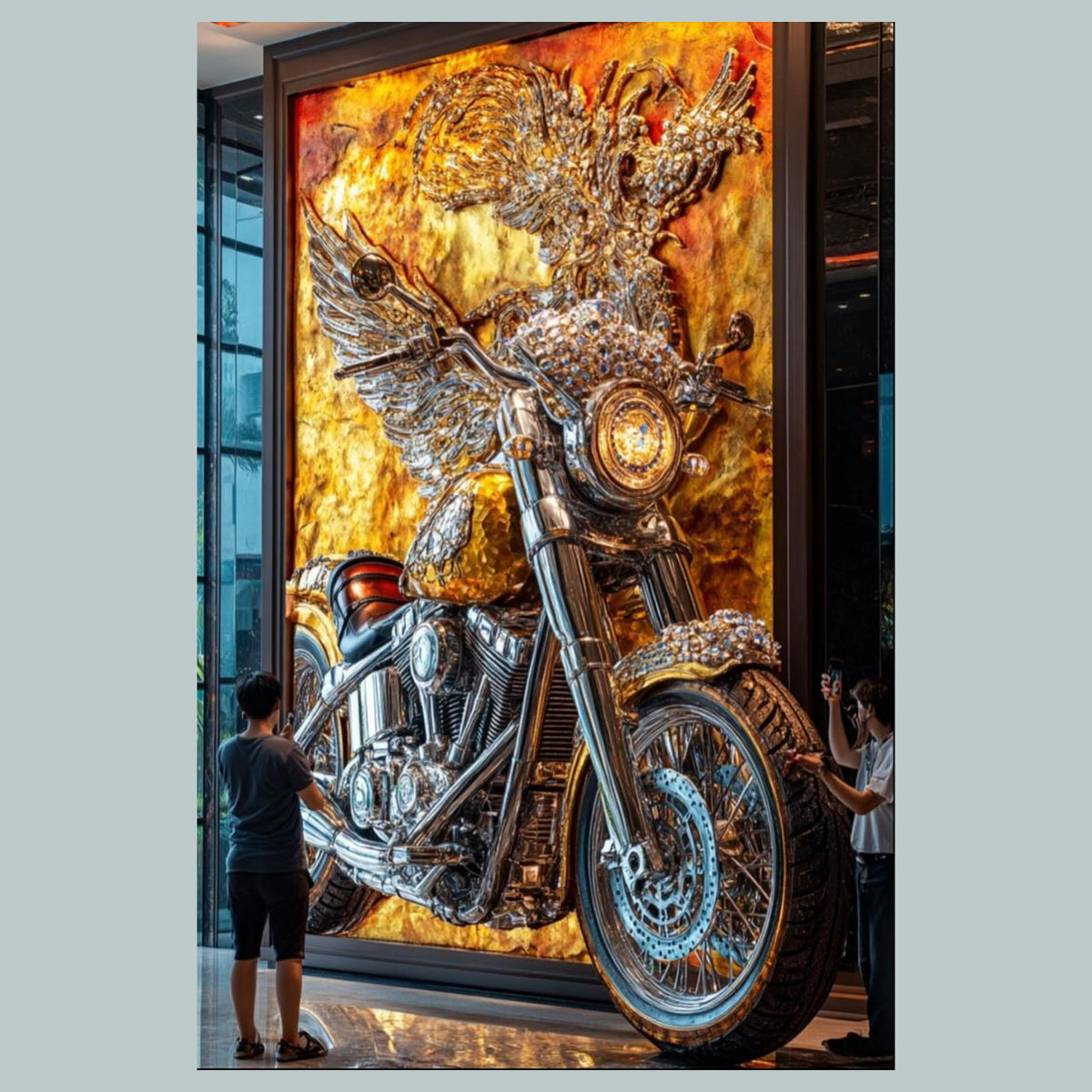 1315 Motorcycle Mural 8x10 Glossy Photo - Fast-Secure Shipping MS