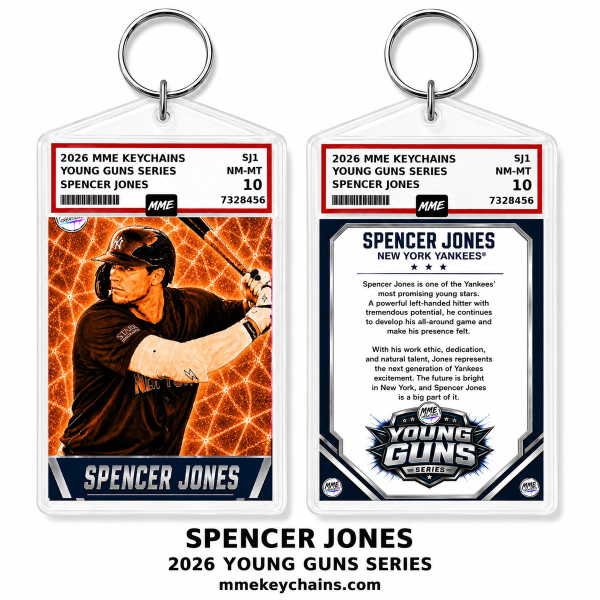 4267 Spencer Jones | Young Guns Series Custom Acrylic Photo Keychain Orange Ice2