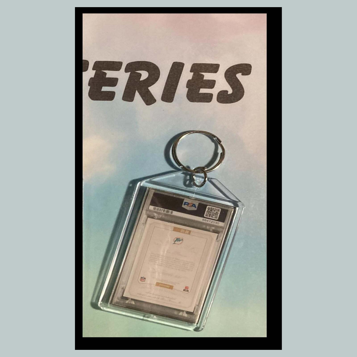 3493 Dan Marino 2015 Panini Flawless Patch Auto Custom Hand Made Keychain - Gift