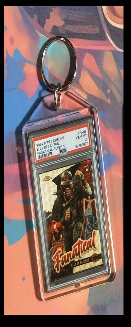 3221 Elly De La Cruz 2024 Topps Chrome Fanatical Superfractor Custom Keychain