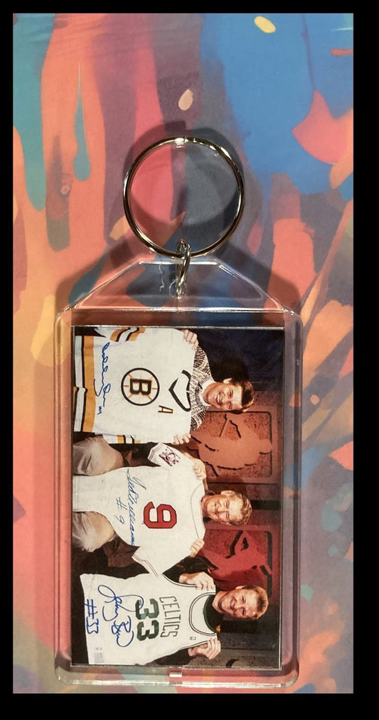 3330 Boston Heroes Orr-Williams-Bird -Custom Hand Made Keychain - A Great Gift