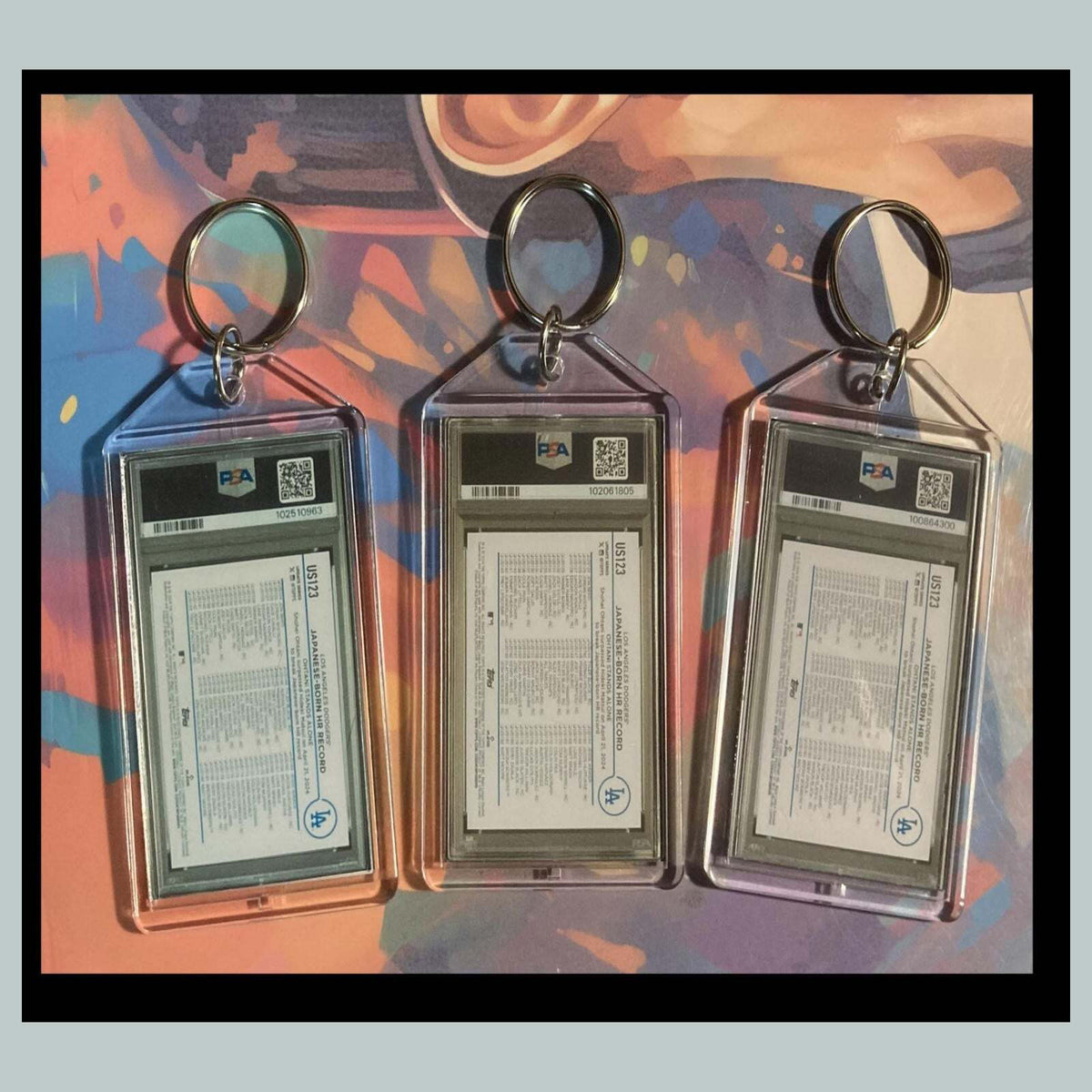 3467B Shohei Ohtani 3 Pack Bundle - 3 Different Custom Novelty Keychains - Gift