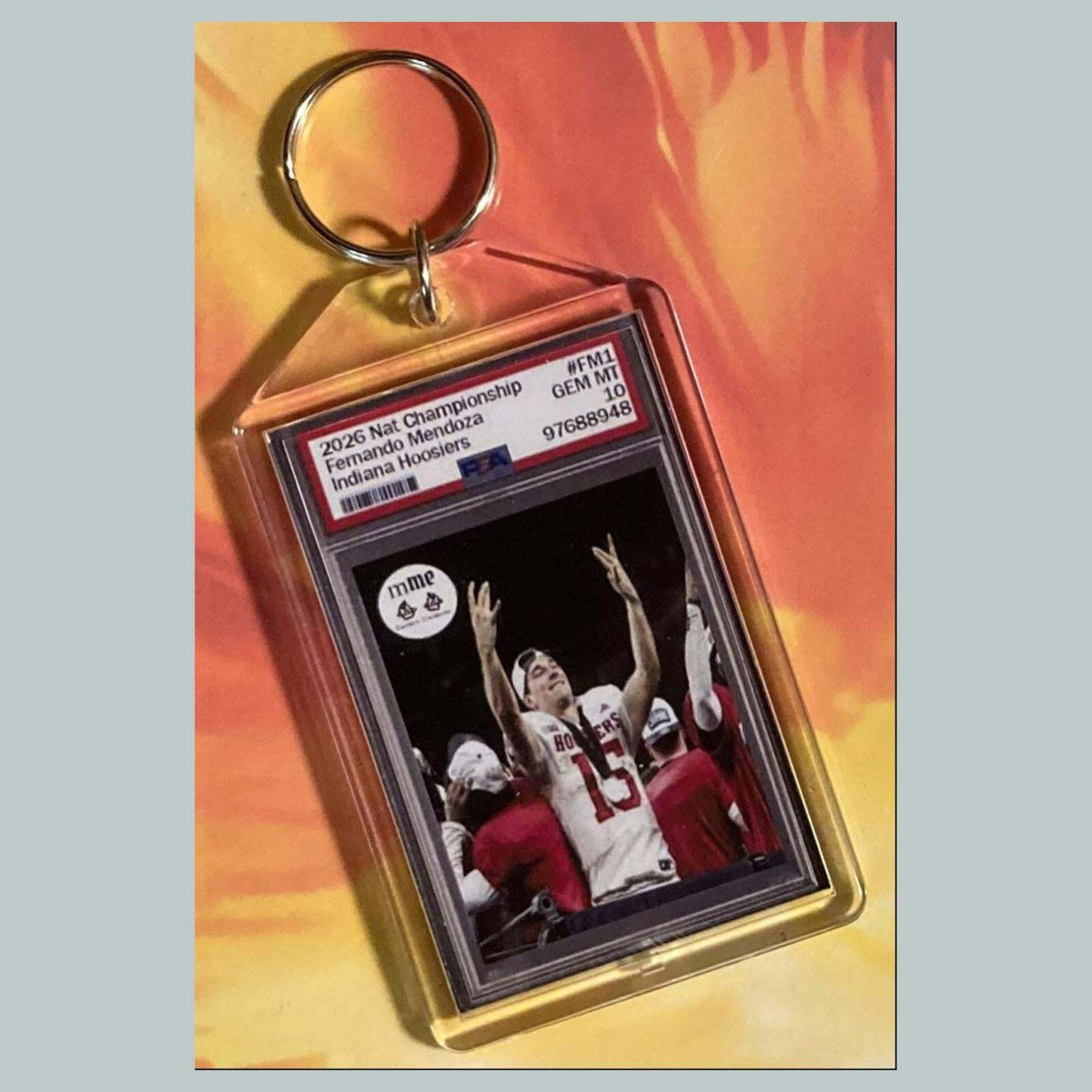 3739 Fernando Mendoza 2026 Nat Championship Mockup Custom Hand Made Keychain