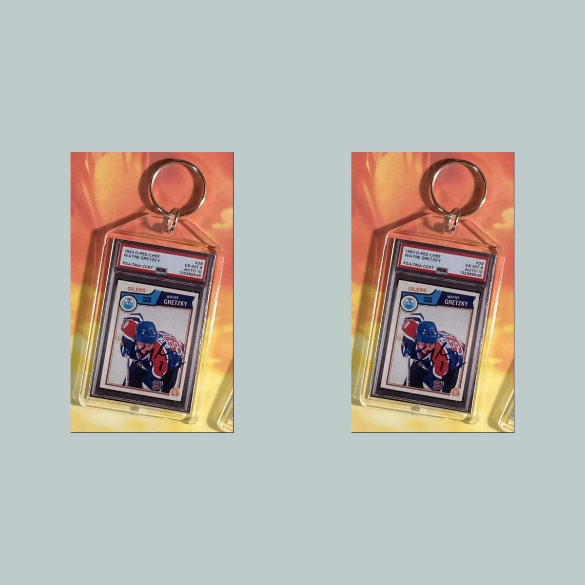 3640 Wayne Gretzky 1983 O-Pee-Chee Auto Custom Hand Made Keychain