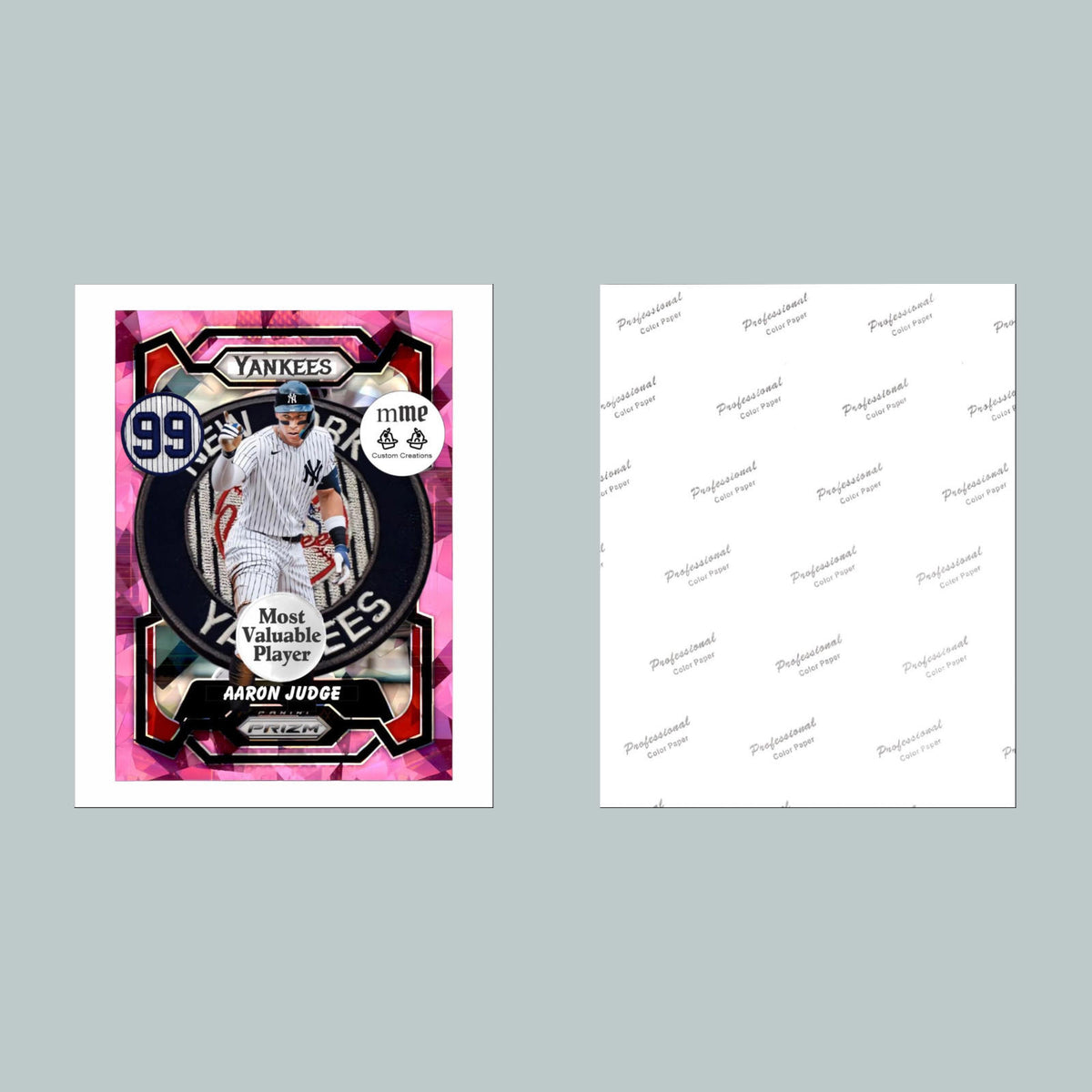 1124 P Aaron Judge Pink Ice Mockup 8x10 Glossy Photo - Fast-Secure Shipping BBL
