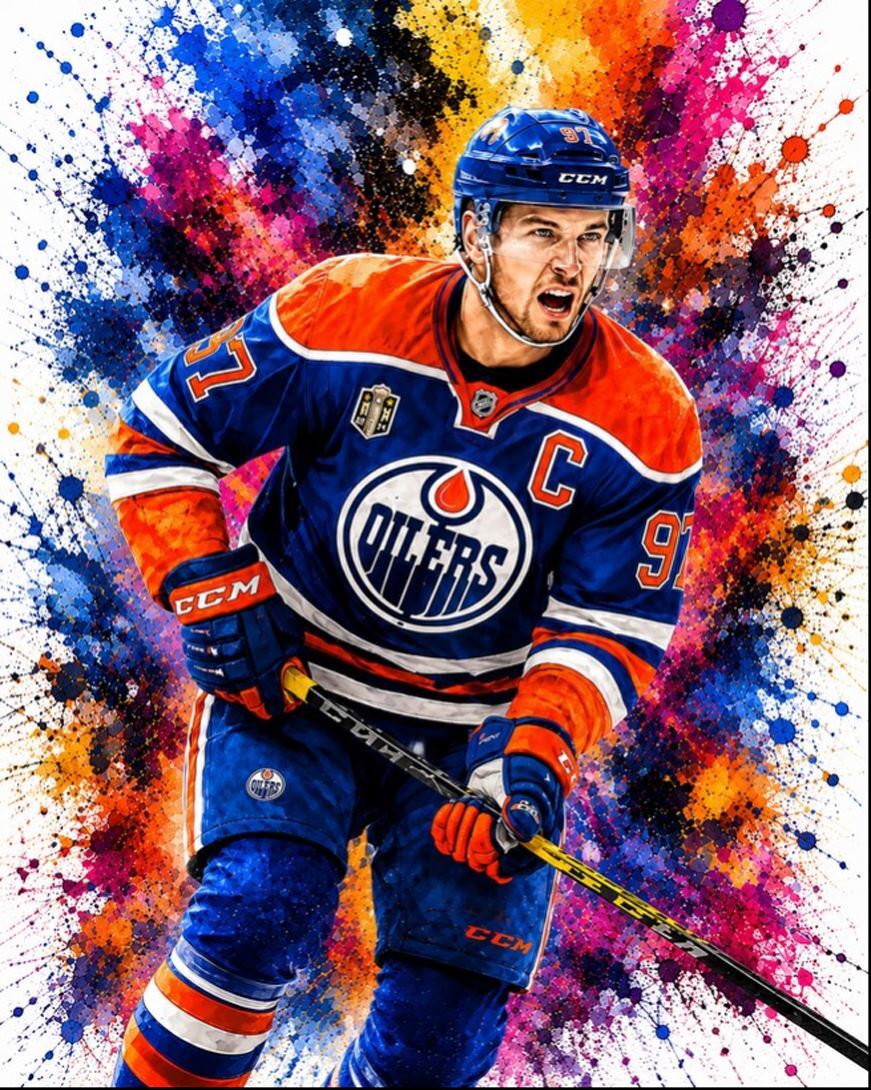 3844 Connor  McDavid 8x10 Premium Print Color-Bomb No Text Clean