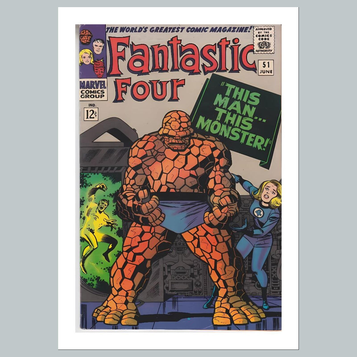 1972 Fantastic Four 8x10 Glossy Photo Comic Book Cover Fast-Secure Shipping